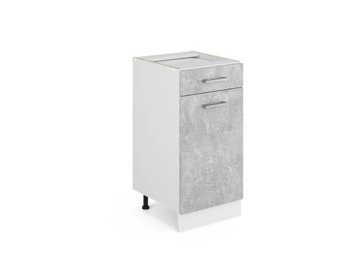 Vicco Unterschrank R-Line , Beton 40 cm mit Schublade, ohne Arbeitsplatte, geeignet zur platzsparenden Aufbewahrung in Küchenzeilen
