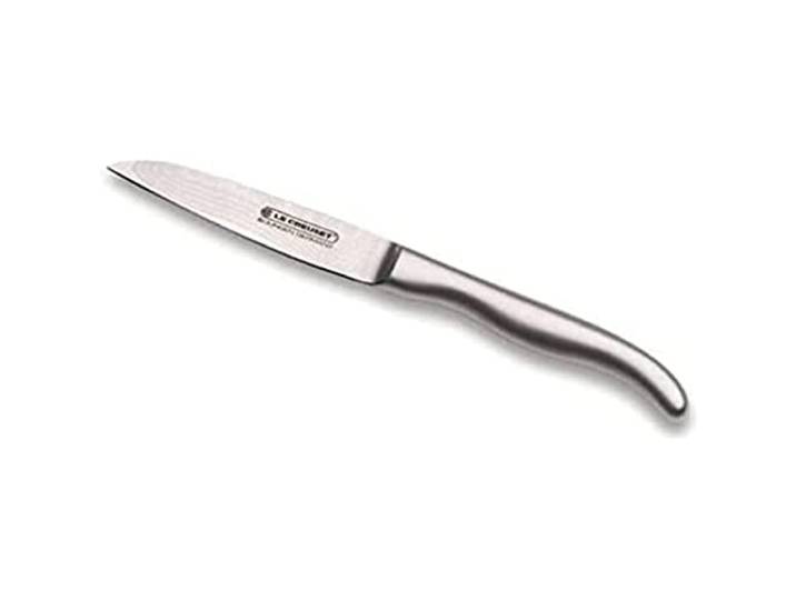 LE CREUSET Gemüsemesser, 9 cm 18/8 Damaststahlklinge mit glattem Schliff, Edelstahlgriff, Rostfrei, Silber, 98000109000100