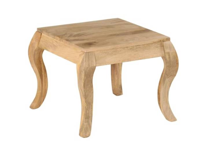 Beistelltisch 45x45x40 cm aus Massivem Mangoholz, Handgefertigt, Vintage Massives Mangoholz, geschwungene Beine, handgefertigt, Unikat, einfache Montage, Vintage Charme