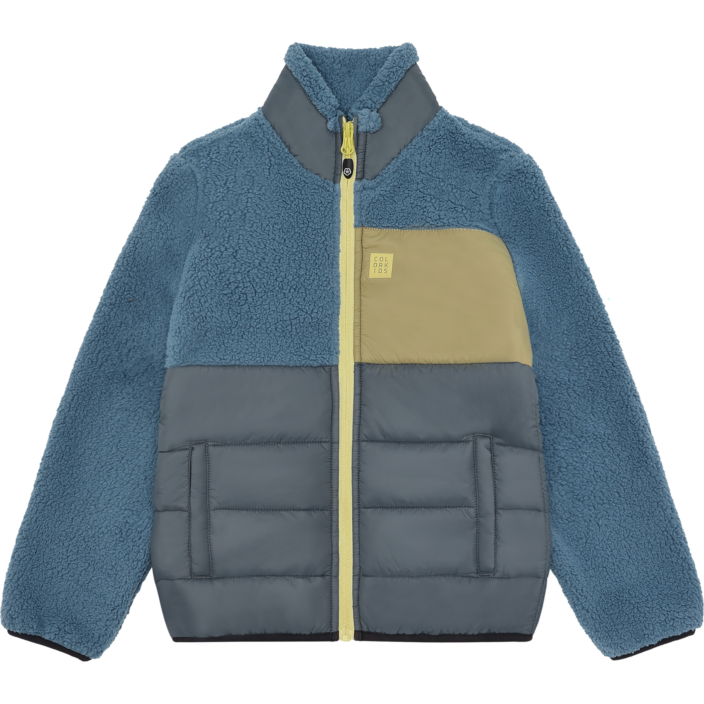 Color Kids Quilt Fleece Kinder Isolationsjacke blau Größe 122 Trekking Elastisch