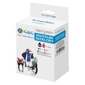 G&G Patronen Multipack kompatibel mit HP 302XL BK+COL (BK) (14800)