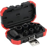 Red Kraftschrauber-Steckschlüssel-Satz 1/2", 8-teilig rot/schwarz, SW 10mm - 24mm