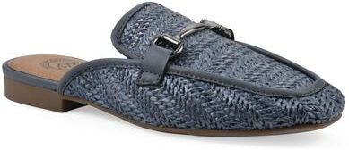 Women's Bobbin Slip On Mule by White Mountain in Blue Smooth (Size 10 M)