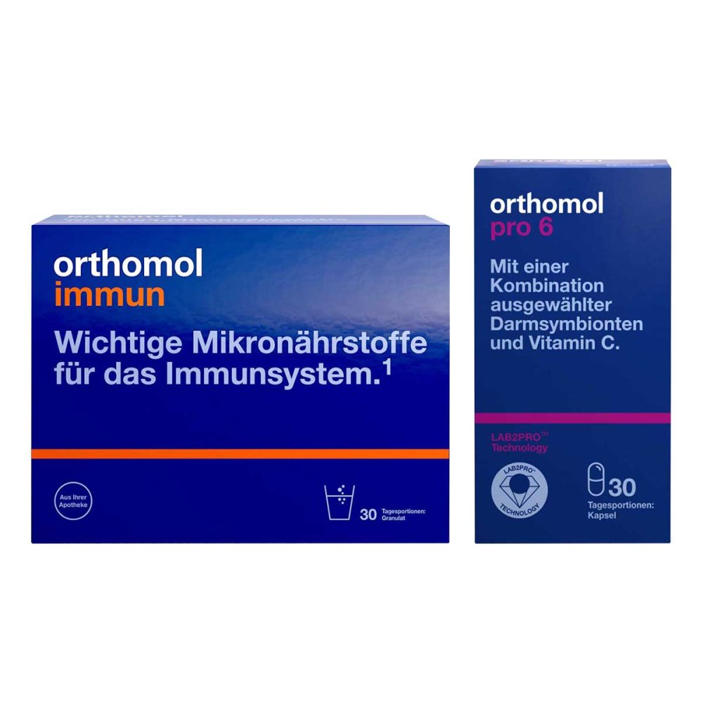 Orthomol pharmazeutische Orthomol Immun Granulat + Orthomol Pro 6 Kapseln 08106029