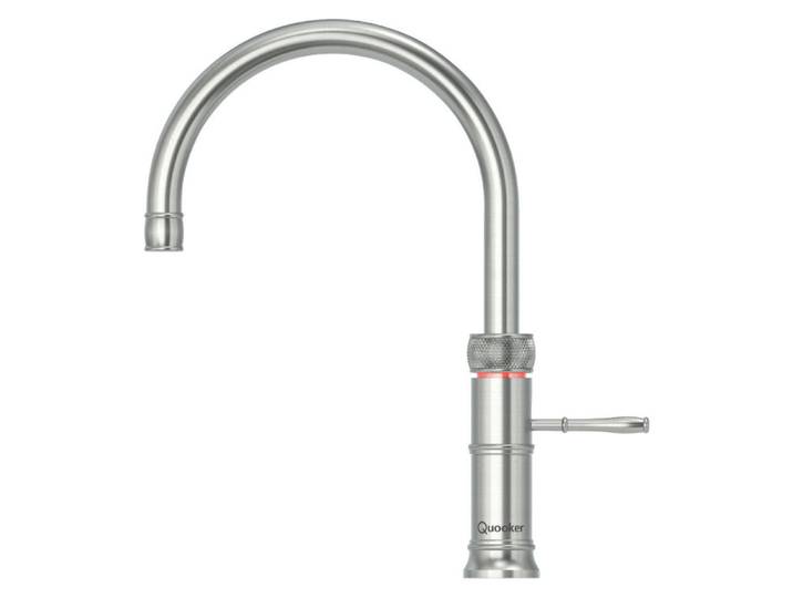 Quooker Küchenarmatur Classic Fusion Round, Edelstahl, Metall, 5x36.6x25.1 cm, Made in Europe, flexible Anschlussschläuche, schwenkbarer Auslauf, Trinkwassersystem, für kochendes Wasser geeignet, Sprudelwasser geeignet, Küchen, Küchenausstattung, Küchenarmaturen