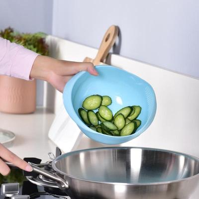 Inspired Deals Multifunctional Rice Washing Bowl & Quick Drain Kitchen Colander blue