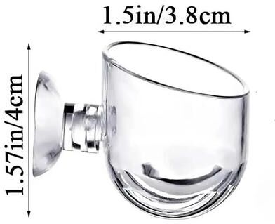 Uplifted Goods Acrylic Aquarium Plant Cup With Suction Holder oval