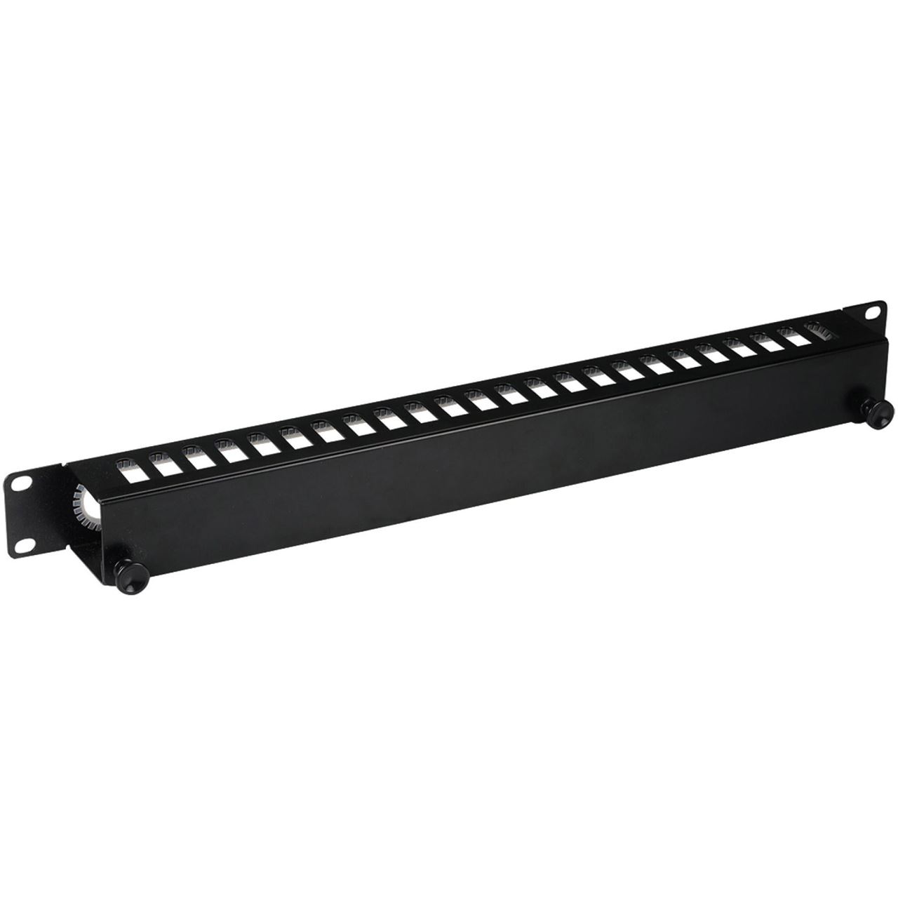 19" (48,26cm) EFB Elektronik 1HE Kabelführungspanel mit Abdeckung,RAL9005