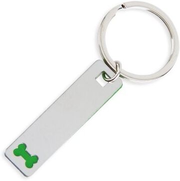 Portachiavi Osso Allungato Verde Fluo X Accessori Pets Personalizzate o neutre