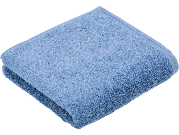 Badetuch VOSSEN Vegan Life , blau (pacific pearl), B:100cm L:150cm, Webfrottier, Obermaterial: 100% Baumwolle, Handtücher, Badetuch, 100% vegan