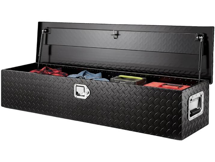 VEVOR 1219 x 381 x 381 mm Caisse à outils pour plateau de camion\, verrouillable 177 L Truckbox Boîte à outils de rangement-Caisse à outils\, capacité de charge 50 kg Caisse à outils Organisateur pour camping-car\, voiture\, etc.