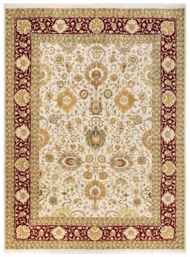 Overton Handknotted Wool Traditional Oriental Ivory Area Rug - 9' x 12'