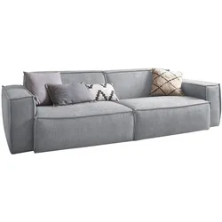 KAWOLA Sofa SAMU 3-Sitzer Stoff hellgrau
