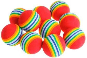 Uplift Treasures Rainbow Cat Toy Balls Interactive Chew And Play Training Balls For Cats And Dogs 10 Pcs