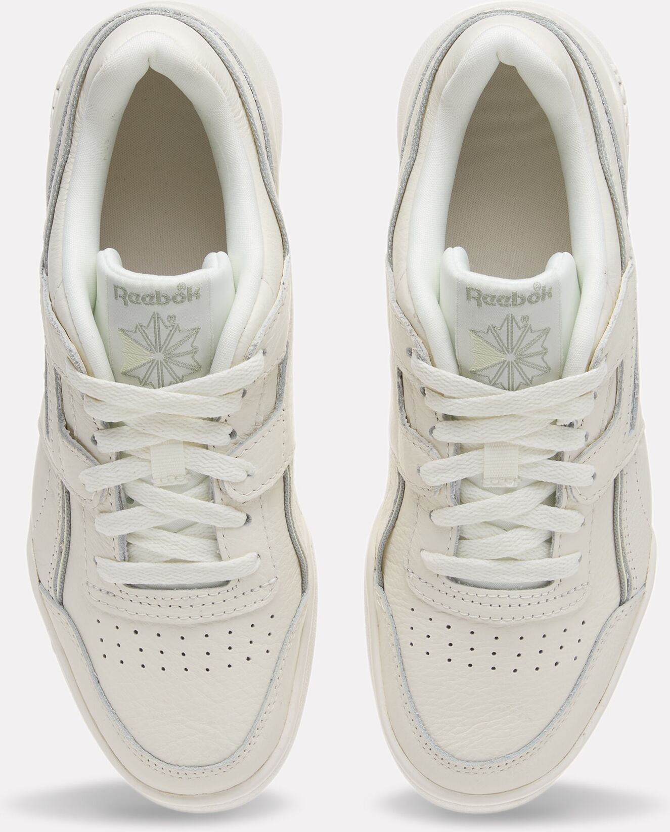 Sneaker REEBOK CLASSIC "WORKOUT PLUS", Damen, Gr. 37, beige (chalk, hazygrün, rawgelb), Leder, Synthetik, Schuhe Sneaker chalk, hazygrün, rawgelb 37