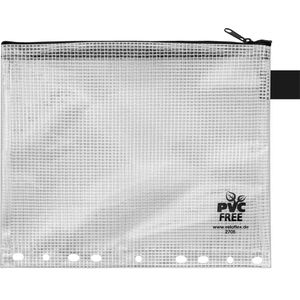 Veloflex Reißverschlussbeutel 2705500, A5, schwarz/transparent, EVA-Folie, abheftbar, 1 Fach