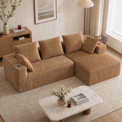 Kodotan sofa 95''modular combination sofa with L-shaped lounge chair, four seater boneless design