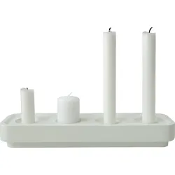 Stumpastaken Long Kerzenständer Weißaluminium