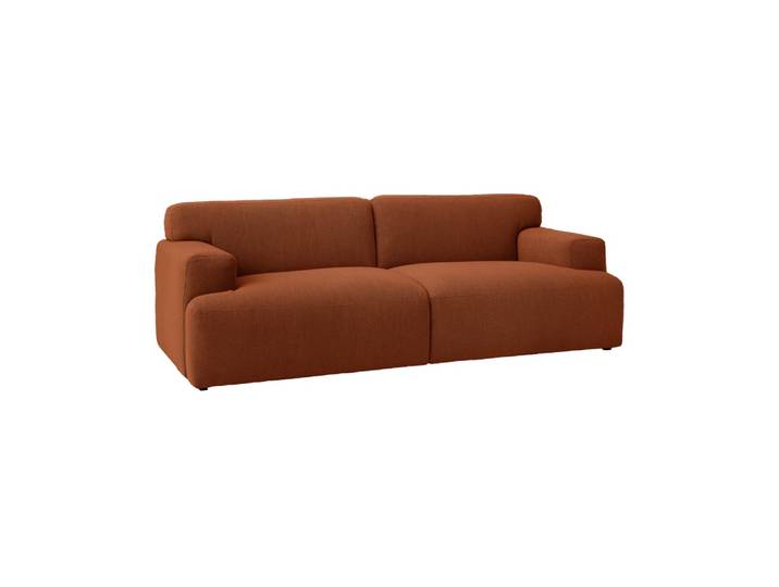 Canapé en tissu 3 places marron