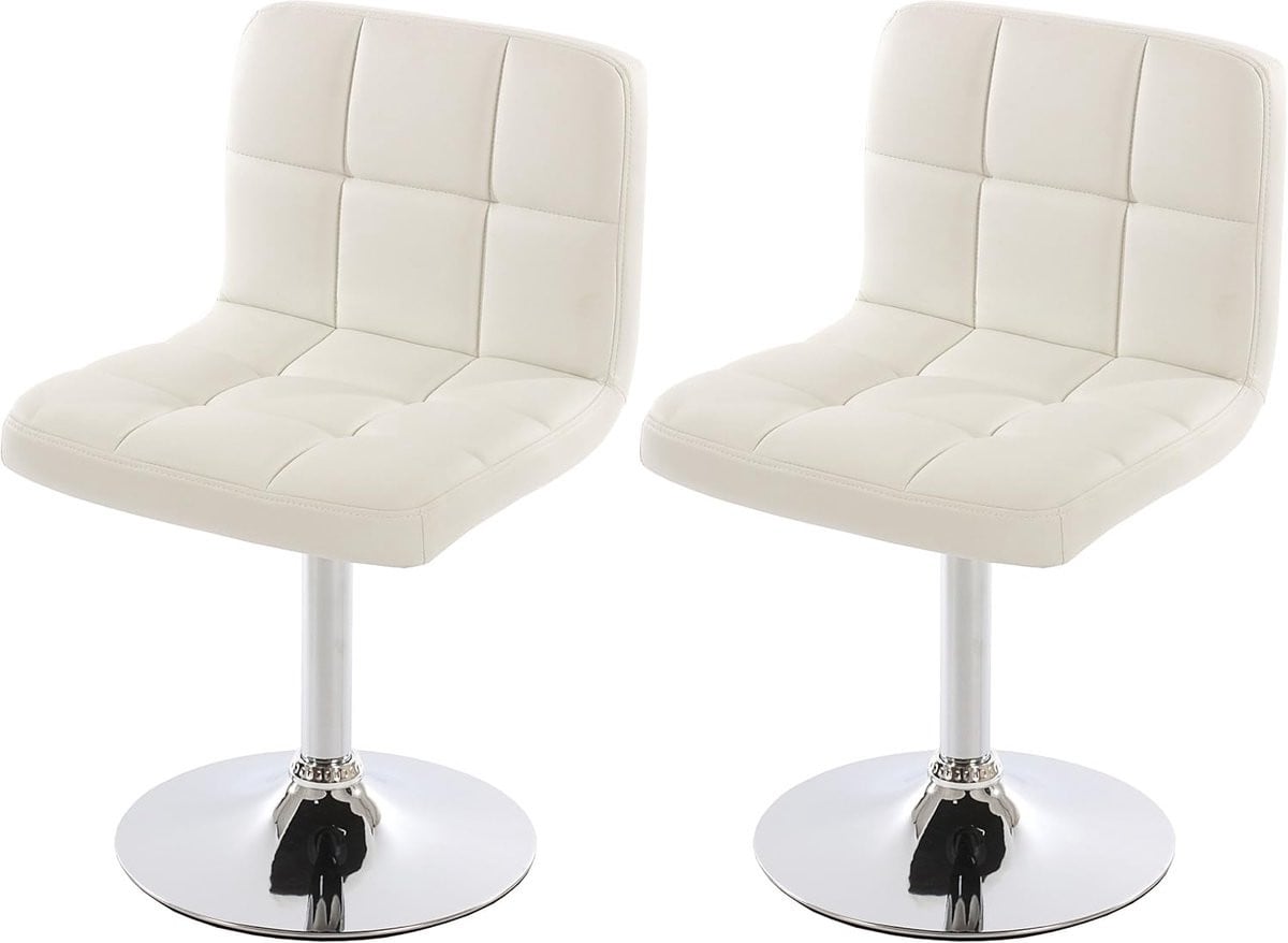 Set van 2 moderne kunstlederen draaistoelen voor de eetkamer