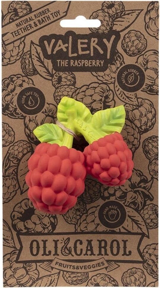 Beissring "Oli&Carol Valery the Raspberry", Baby, rot, Naturkautschuk, Beissringe Beissring rot Einheitsgröße