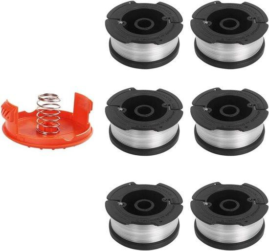 Vervangende Spoelen Set voor Grastrimmer met Automatische Draadtoevoer - 6 Stuks 1.65mm - Transparant Oranje
