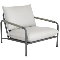 Gartensessel Lerberget von Brafab aus Aluminium und Acryl-Stoff, modern, anthrazit, inkl. Kissen