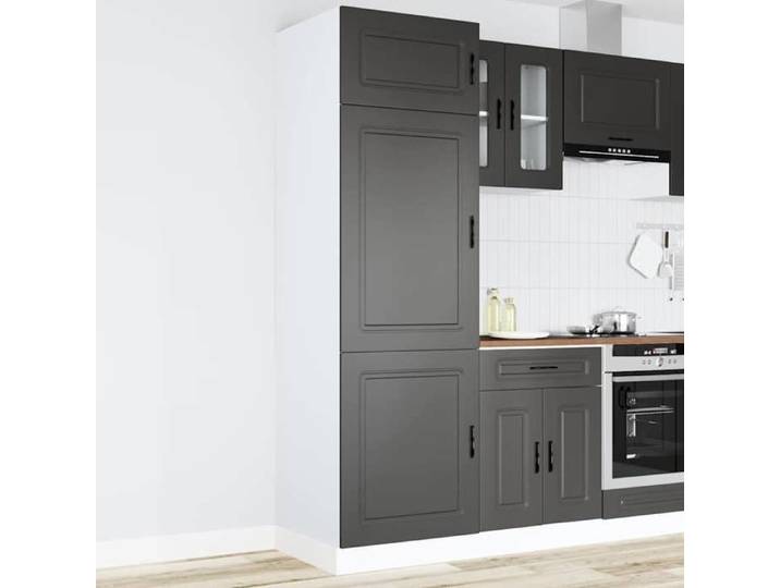 Mobilier de Cuisine-Armoire de cuisine Porto - noir bois d'ingénierie NEUF BM669873745
