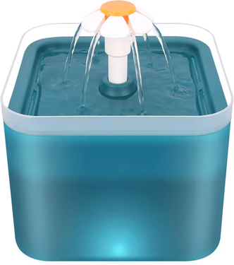Inspire Curations PureFlow Ultra Silent Pet Water Fountain With LED Light green