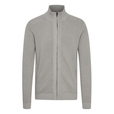 Strickjacke SOLID "Strickjacke SDValencia", Herren, Gr. M, grau (light grau melange), Obermaterial: 100% Baumwolle CO., Strickjacken Strickjacke