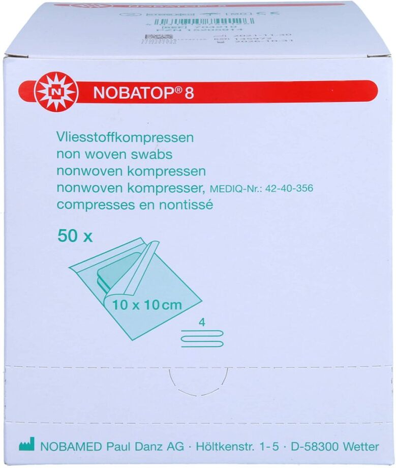 Nobatop 8 Kompressen 10x10 cm steril