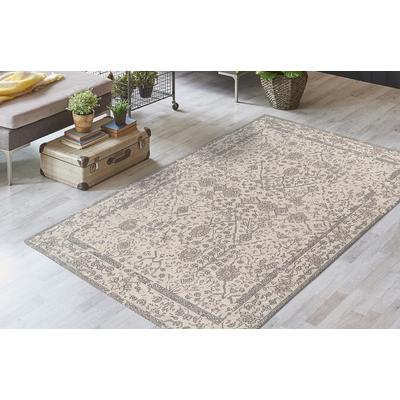 Teppich KAYOOM "Percy 100", beige (creme), B:160cm H:13mm L:230cm, Baumwolle, Teppiche, Teppich