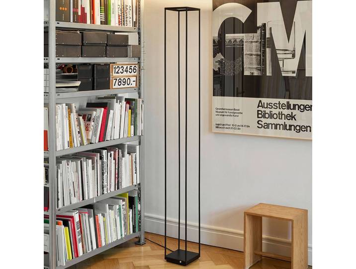 Serien Lighting LED Stehlampe Reflex², dimmbar, schwarz, für Wohn- / Esszimmer, Aluminium, Design