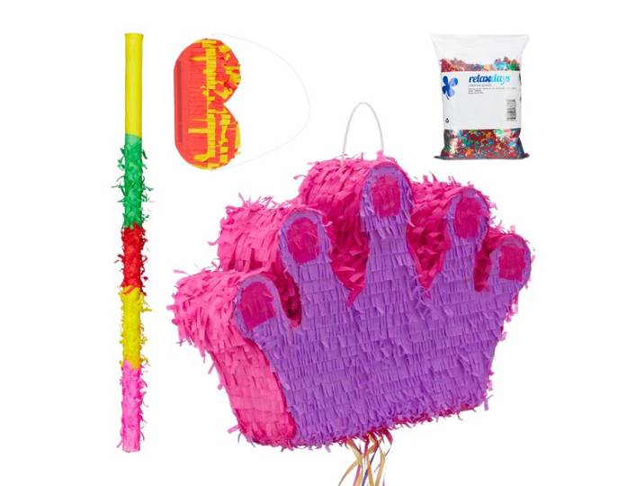 Relaxdays 4 tlg. Pinata Set Krone