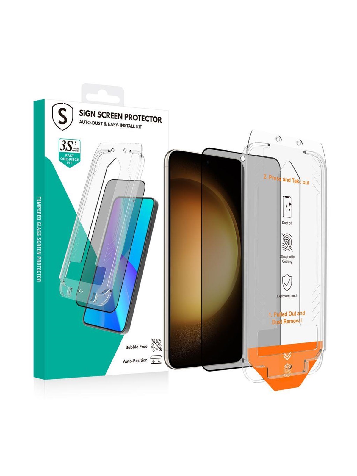 SiGN Privacy Screen Protector Samsung Galaxy S22/S23 - EZ Apply applicator