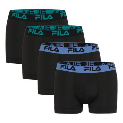 Boxer FILA, Herren, Gr. M, schwarz (999, assorted), Single Jersey, Obermaterial: 90% Polyester, 10% Elasthan, körpernah, Unterhosen, schnelltrocknend, ohne Eingriff, körpernah