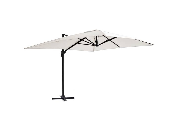 Oviala - Parasol déporté 4x3 m rectangulaire inclinable et rotatif 360°