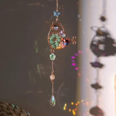 Uplift Essentials Crystal Moon & Sun Suncatcher Prismatic Window Pendant For Magical Light Displays style 3