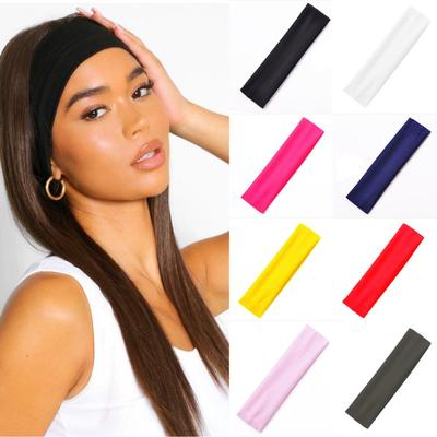 Modern Mode Marketplace Sweat Absorbing Elastic Hair Bands Yoga & Running Headband For Men & Women black