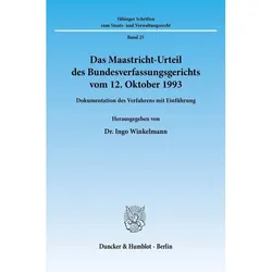 Das Maastricht-Urteil des Bundesverfassungsgerichts vom 12. Oktober 1993., Fachbücher