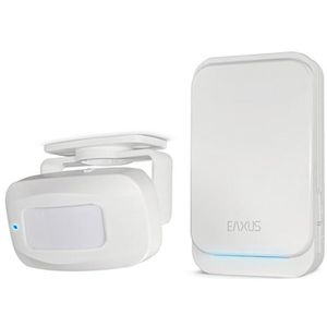 Eaxus Türklingel drahtlos, Funk Set, bis 150m, wasserdicht, 36 Melodien & LED-Blinken