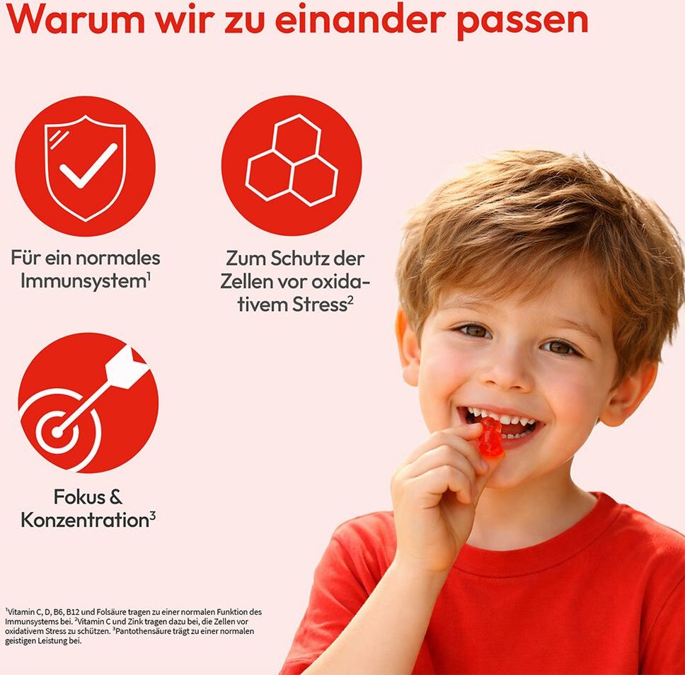 Kindgesund Multivitamin+Omega-3 Fruchtgummies 60 St Dragees