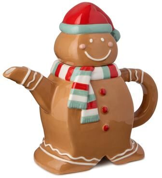 Certified International Certifed International Christmas Whimsy Gingerbread 3-D Teapot - 8.25 L x 4.75 W x 7.5