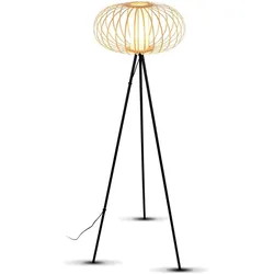 Briloner, Stehlampe, Stehleuchte, Bambus natur, exkl. 1xE27/max.10W (E27)