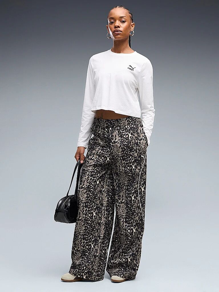 Puma Damen Jogginghose Animal AOP Wide Leg camel   M W