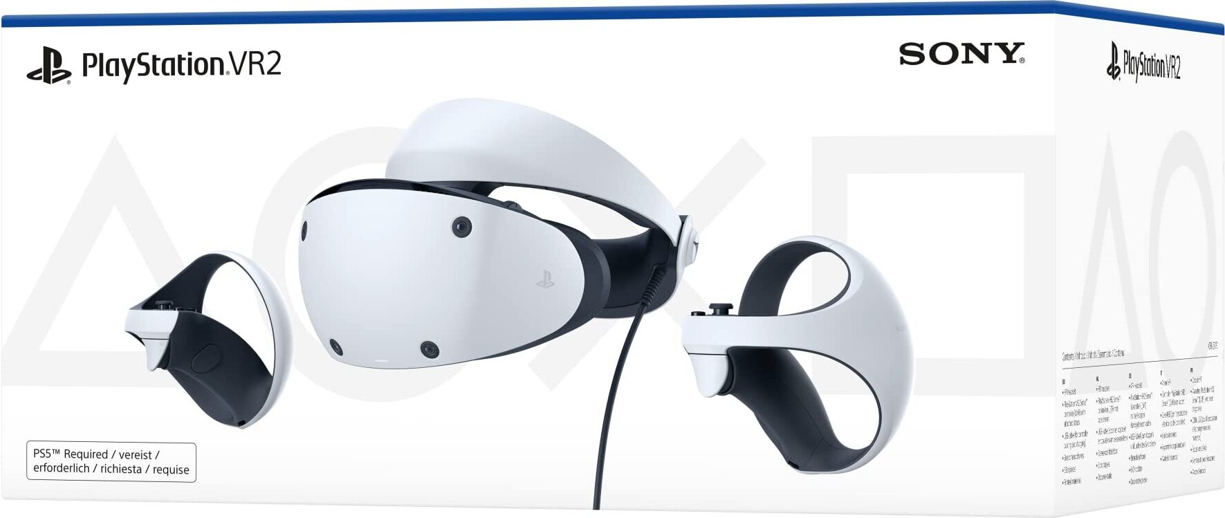 Sony PlayStation VR2, Dediziertes obenmontiertes Display, Schwarz, Weiß, 110°, Einfarbig, 110°, 120 Hz