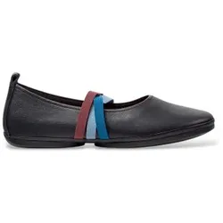 Camper für Damen. K201665-018 Right Nina Twins leather ballet flats in black (36), Leder, Schwarz, Wohnung, Keine, Lässig