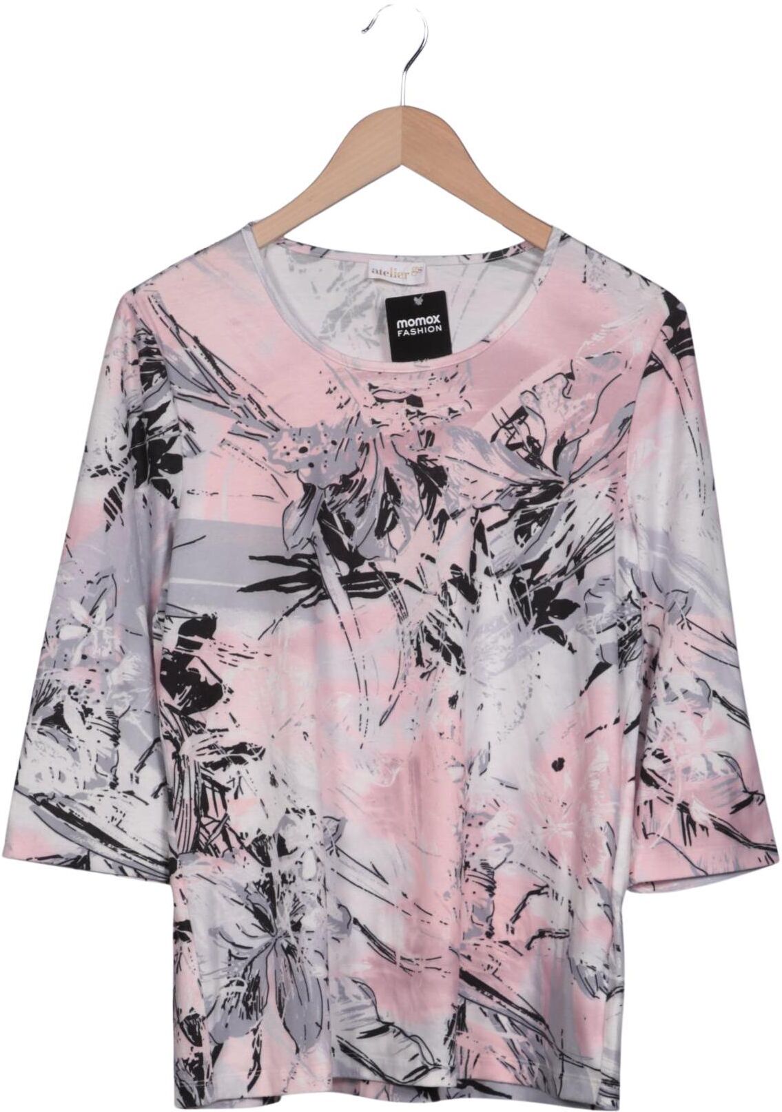 Atelier Goldner Schnitt Damen Langarmshirt, Mehrfarbig, Gr. EU 42, Elasthan / Synthetik - Second Hand