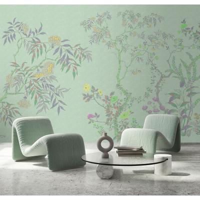 Fototapete LIVING WALLS "Walls by Patel 5 Fototapete Botanisches Baumdesign", bunt (grün), B:4m H:0m L:2,7m, Vlies, Tapeten, Botanisches Baumdesign auf 200 g/m² Premium-Vlies
