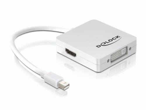 Delock 61768 DisplayPort / HDMI / DVI Adapter [1x Mini-DisplayPort Stecker - 1x DisplayPort Buchse, HDMI-Buchse, DVI-Buchse